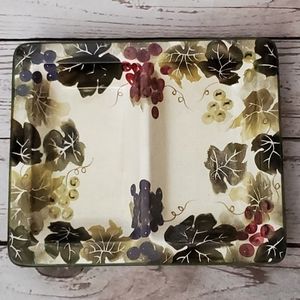 WCL divided serving platter grapevine pattern Tuscan style
